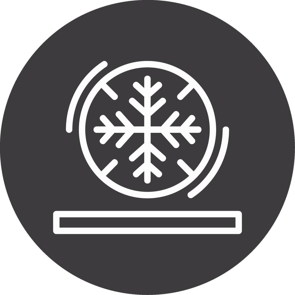 fiocco di neve schema cerchio icona vettore