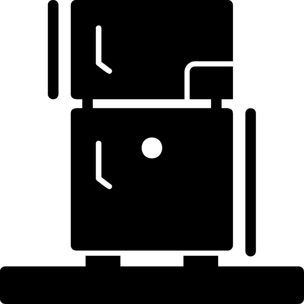 icona del glifo del frigorifero vettore