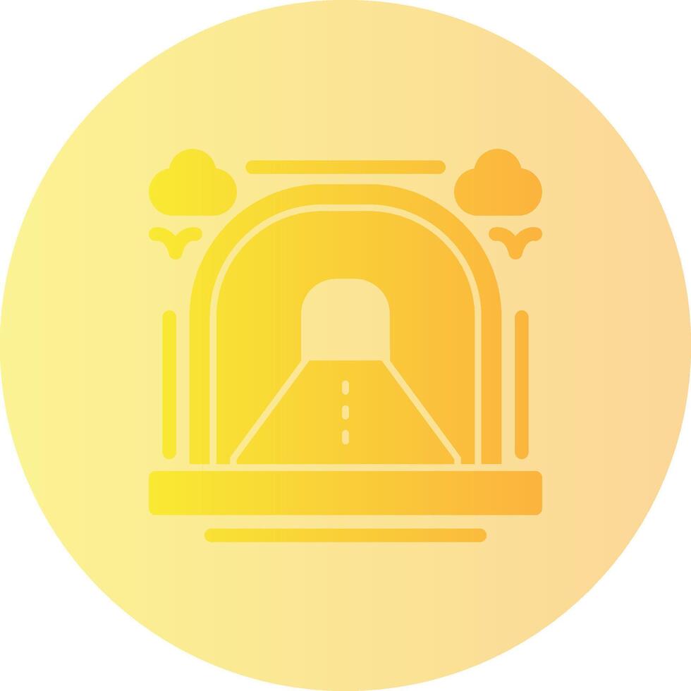 tunnel pendenza cerchio icona vettore