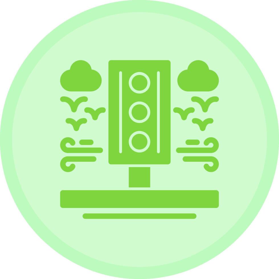 traffico leggero multicolore cerchio icona vettore