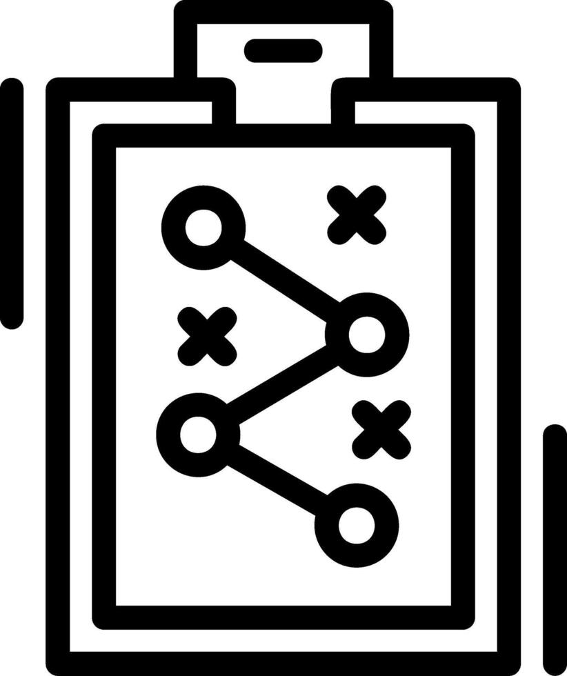 icona della linea di strategia vettore