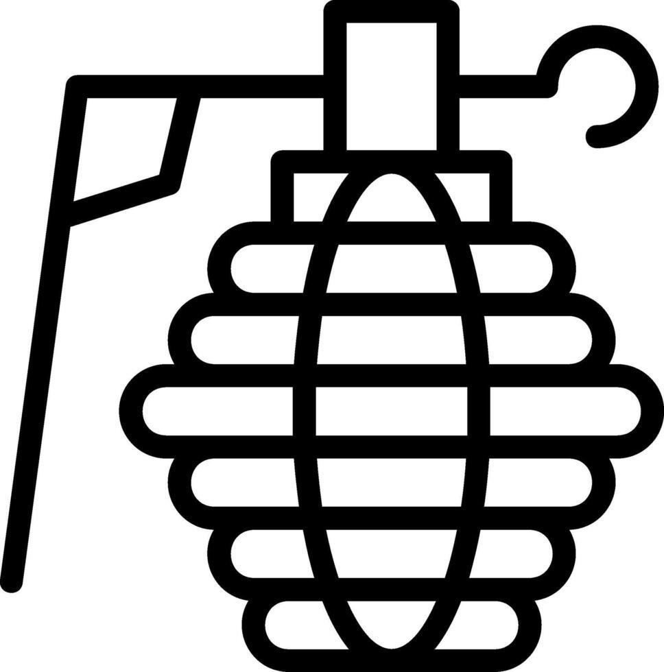icona della linea di granate vettore