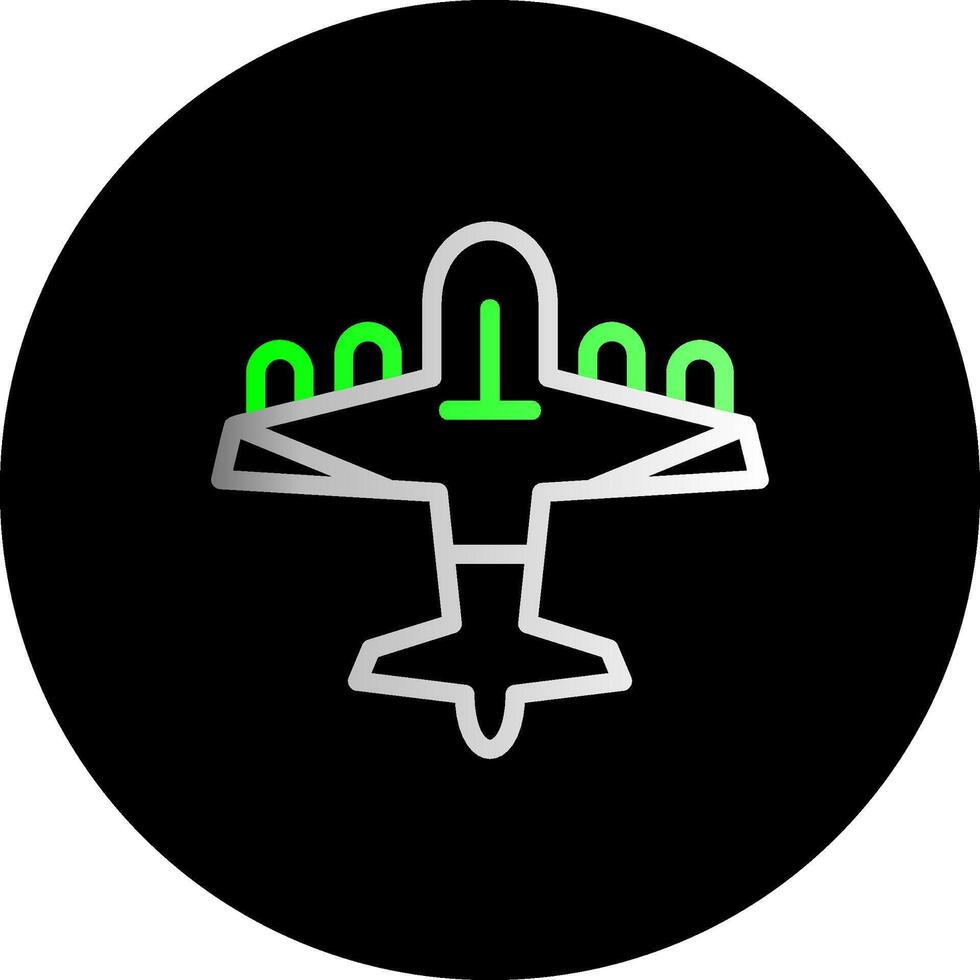 bombardiere aereo doppio pendenza cerchio icona vettore