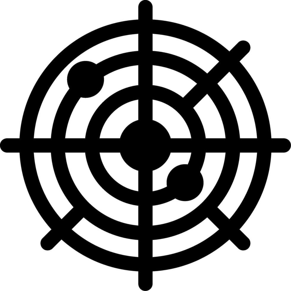 icona del glifo radar vettore