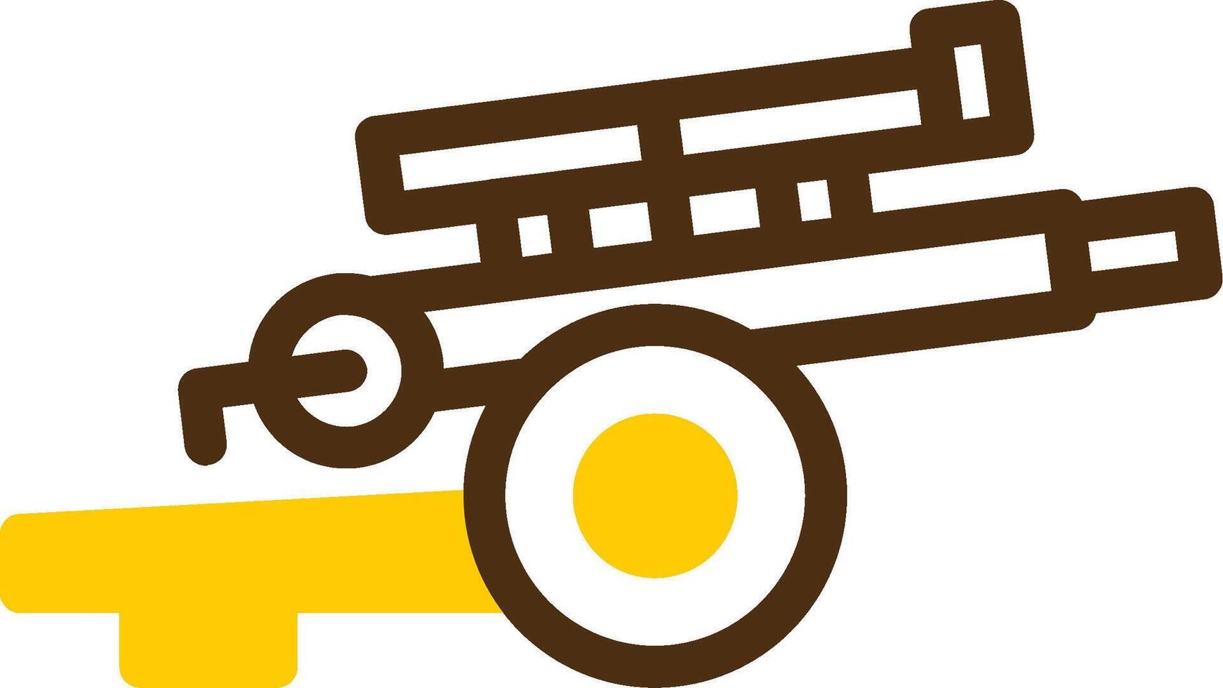 artiglieria pistola giallo lieanr cerchio icona vettore