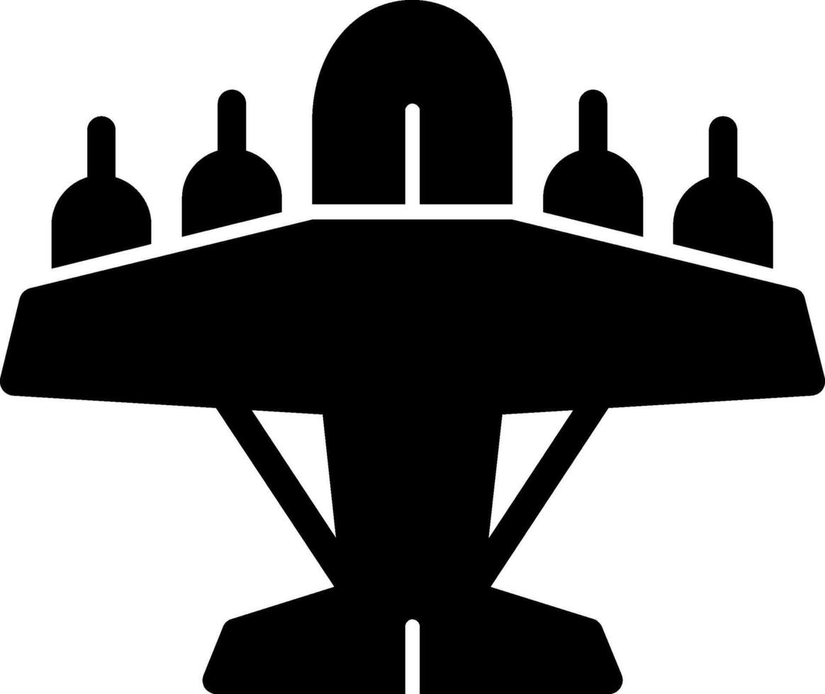 militare aereo glifo icona vettore