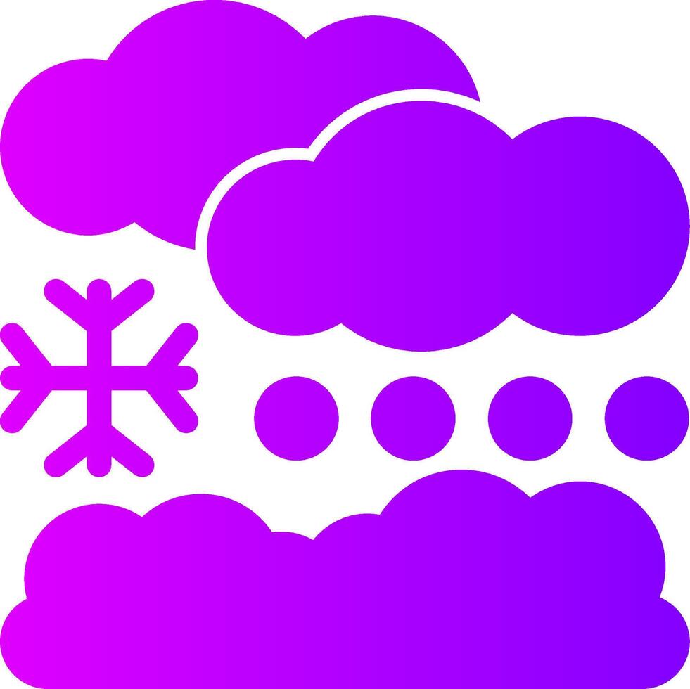 cumulo di neve solido Multi pendenza icona vettore