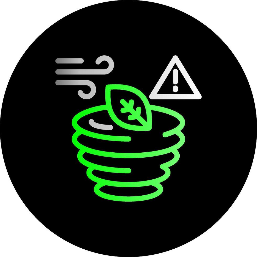 tornado avvertimento doppio pendenza cerchio icona vettore