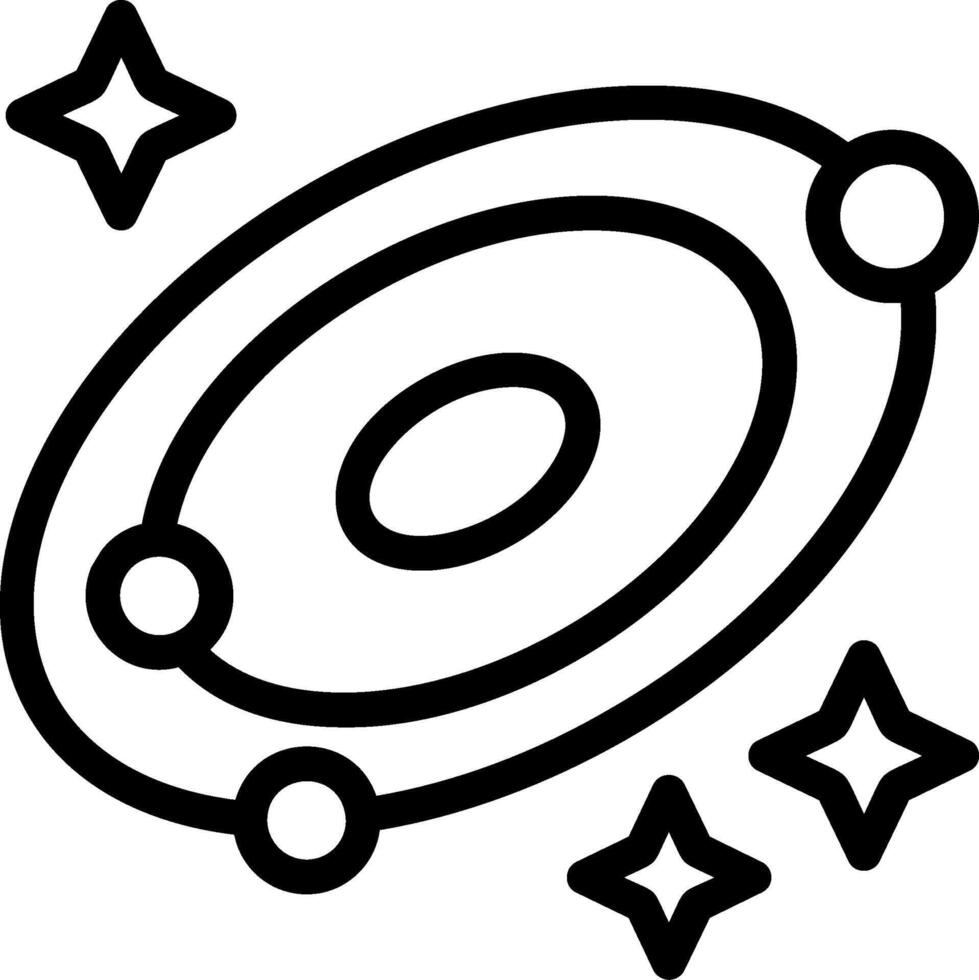 icona della linea della galassia vettore