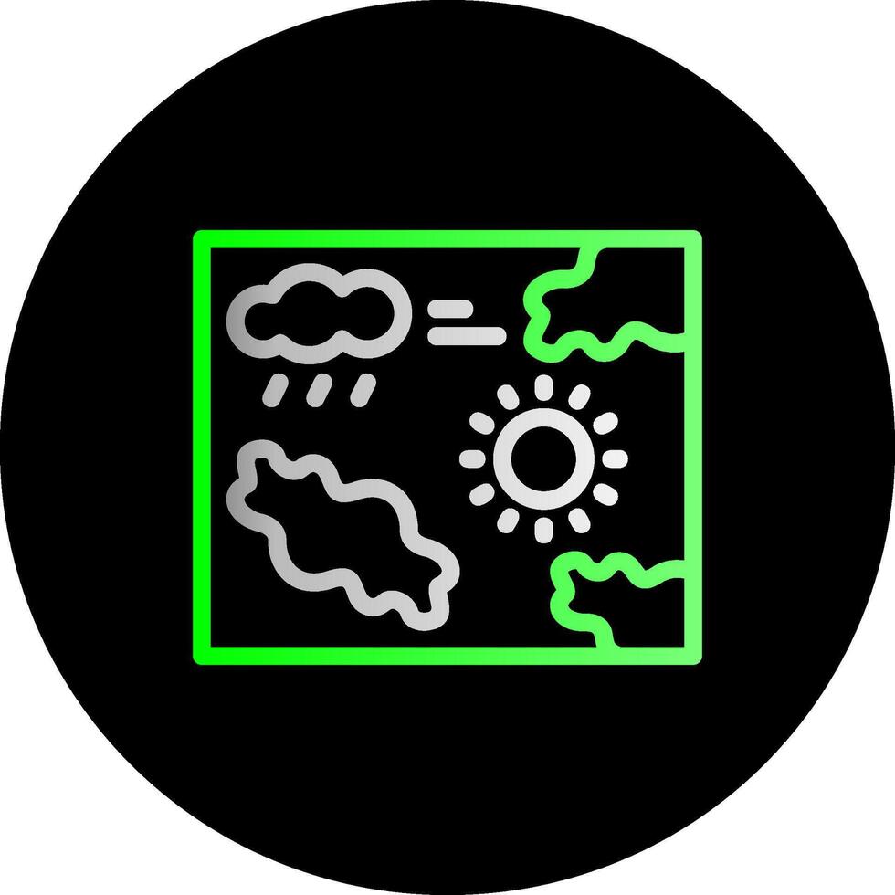 tempo metereologico carta geografica doppio pendenza cerchio icona vettore