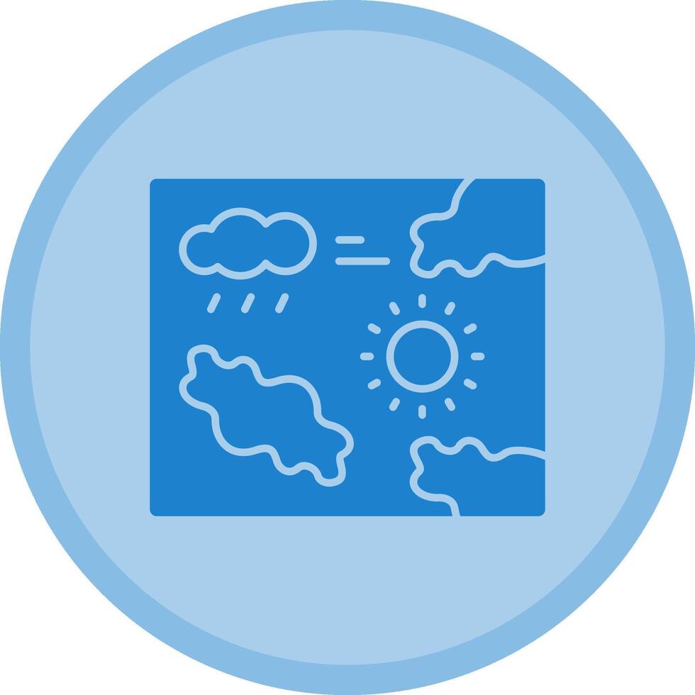 tempo metereologico carta geografica multicolore cerchio icona vettore