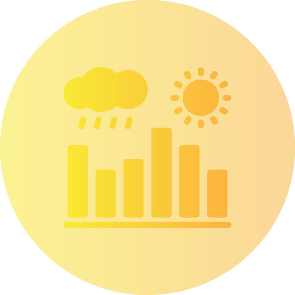 clima dati pendenza cerchio icona vettore