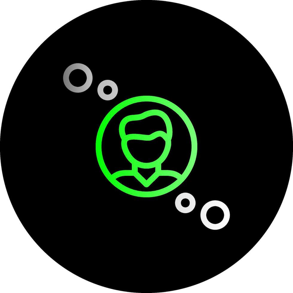 utente avatar doppio pendenza cerchio icona vettore