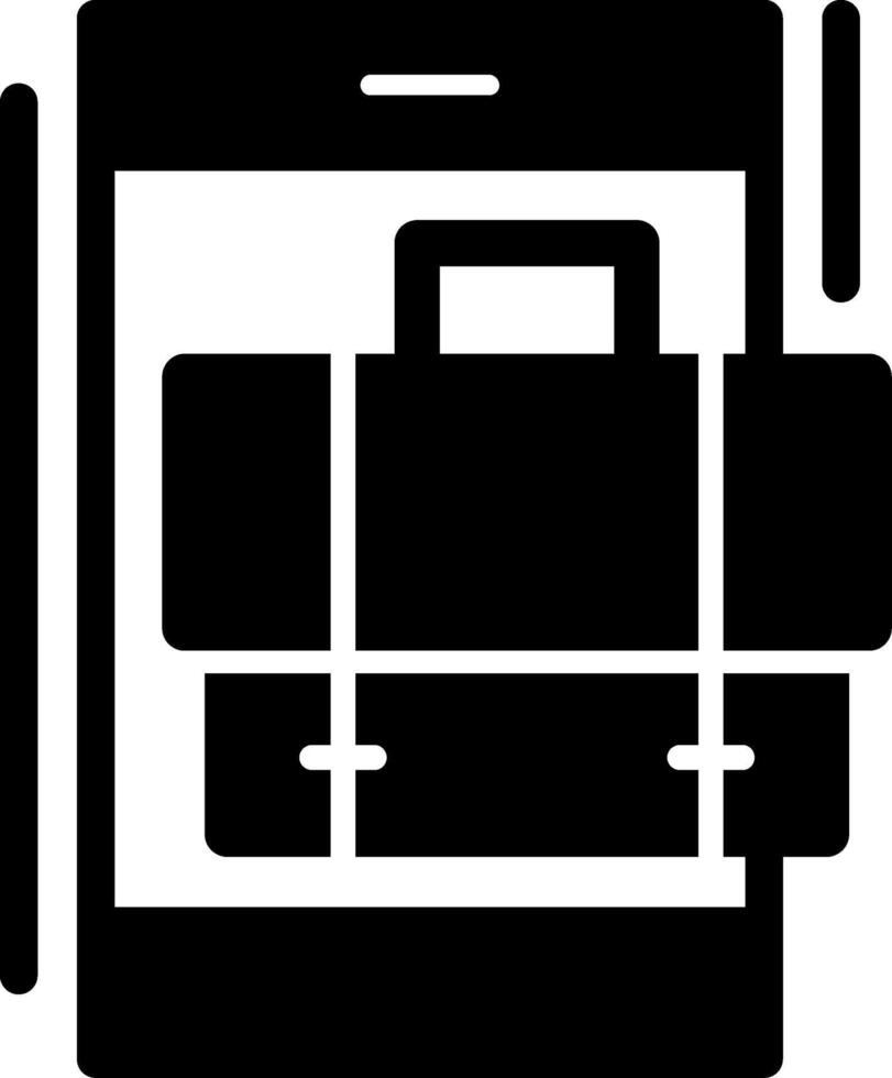 icona del glifo dello smartphone vettore