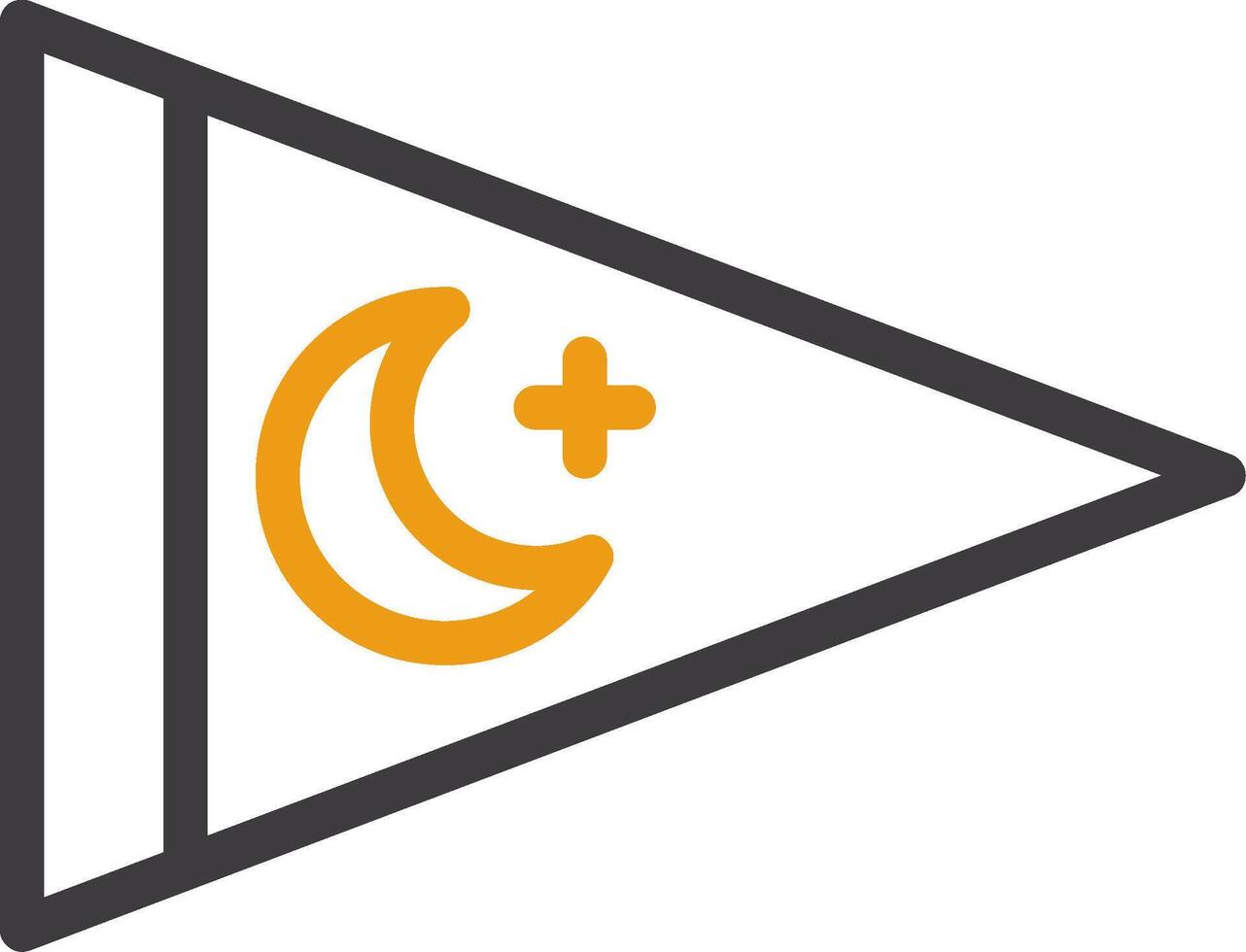 nautico bandiera linea Due colore icona vettore