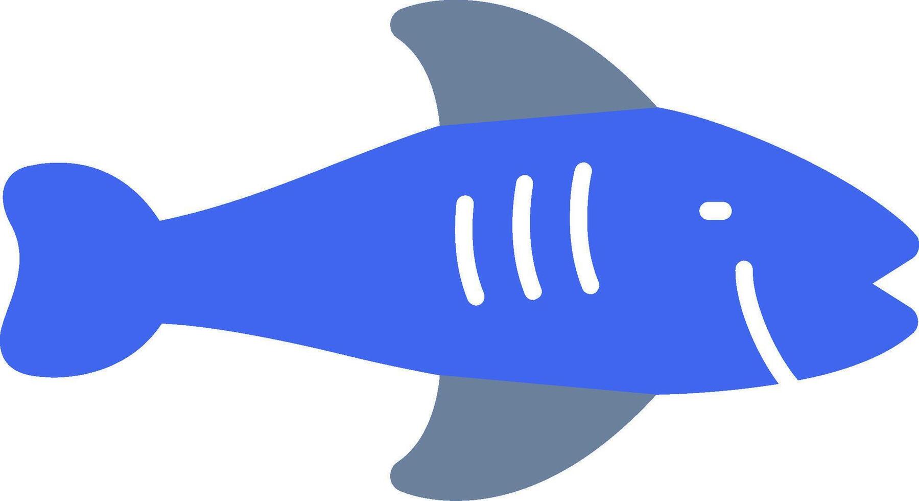 pesce solido Due colore icona vettore
