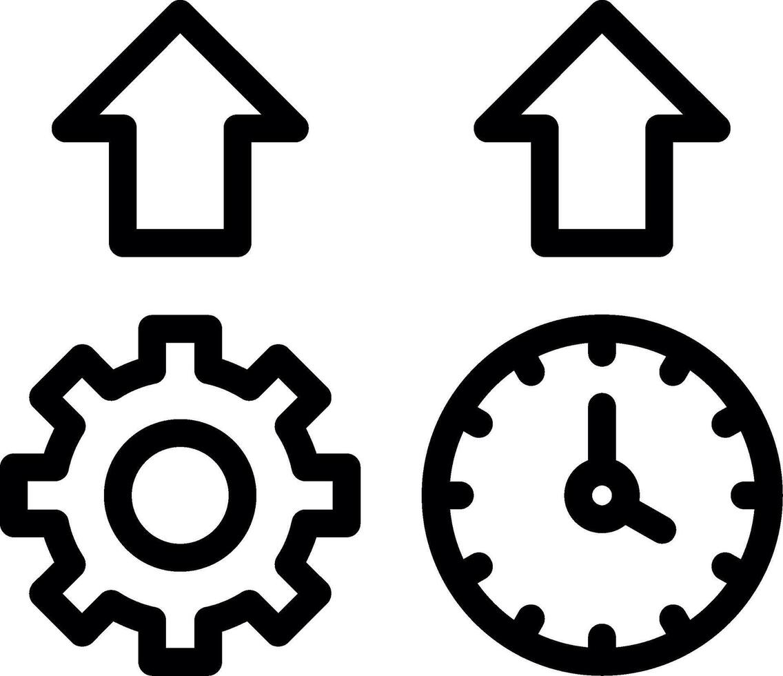 icona della linea di produttività vettore