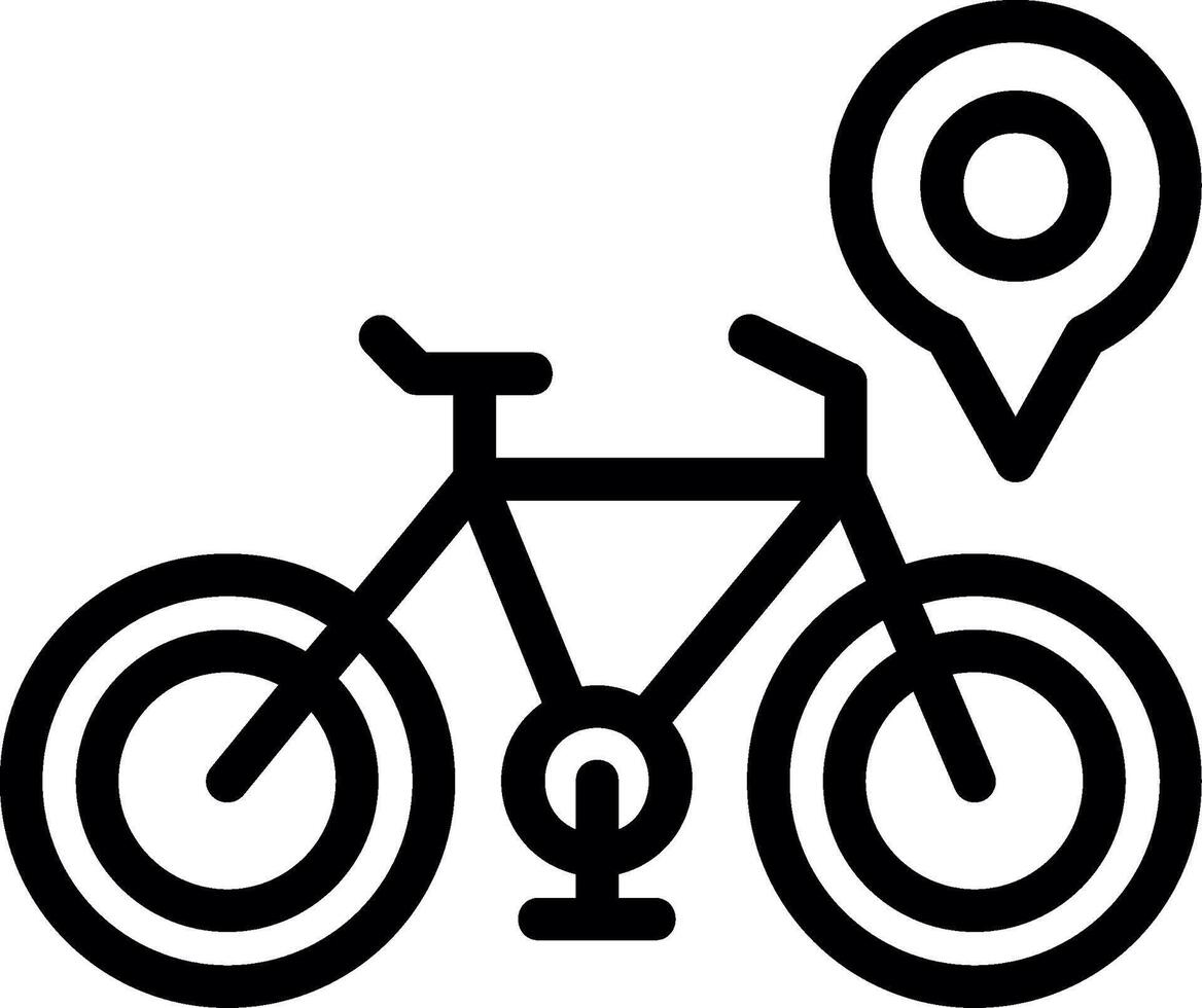 icona della linea di biciclette vettore