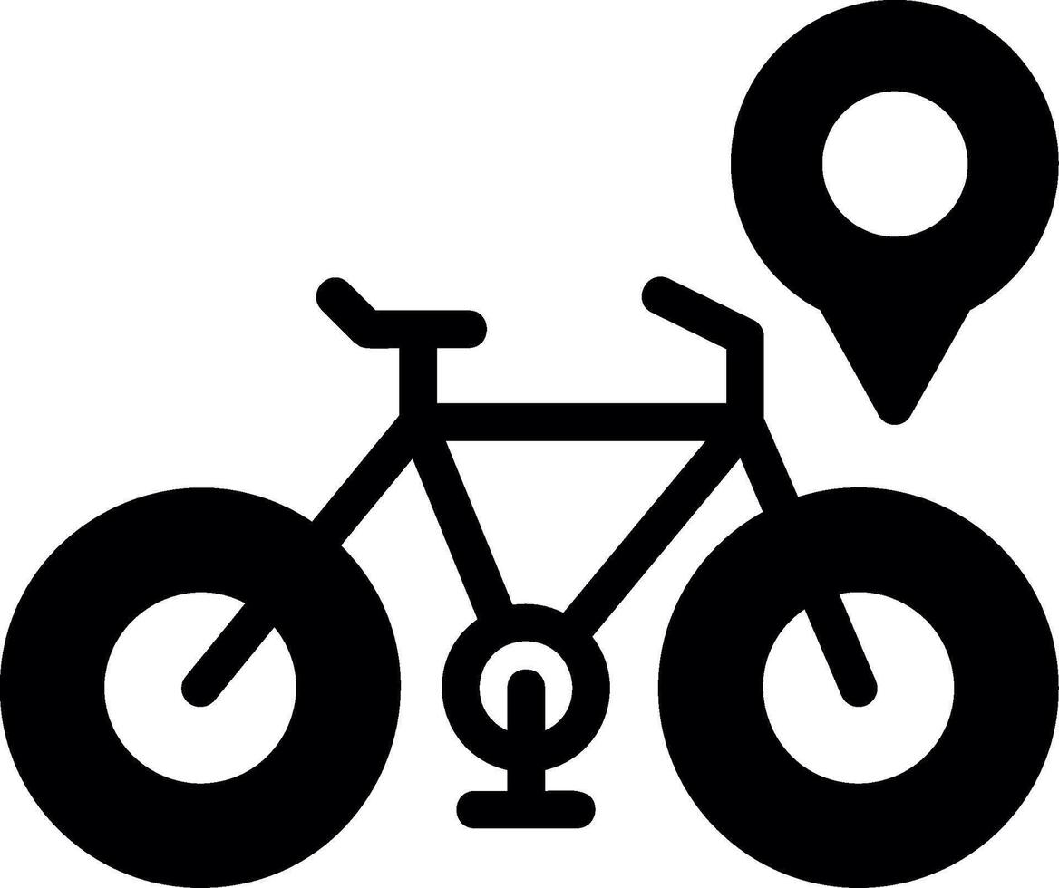 icona del glifo della bicicletta vettore