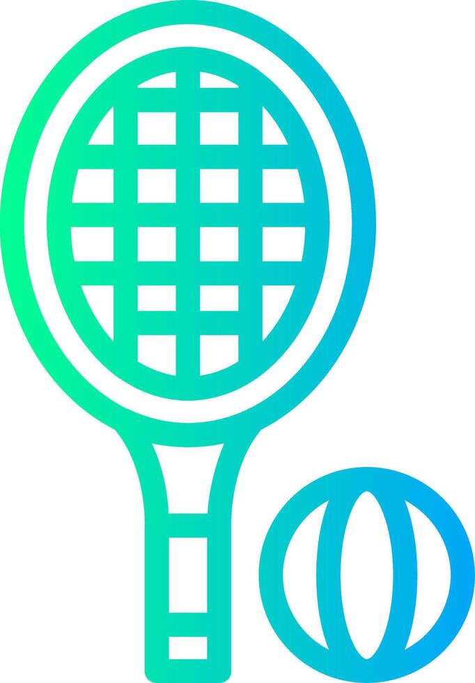 tennis lineare pendenza icona vettore