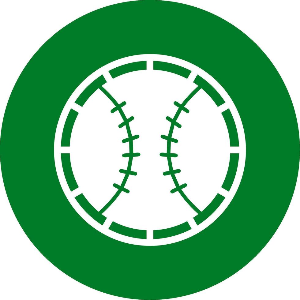 baseball glifo cerchio icona vettore