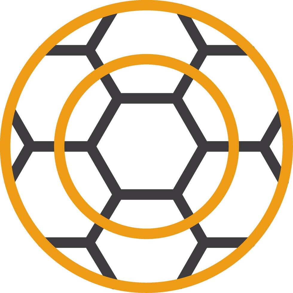 icona a due colori della linea di calcio vettore
