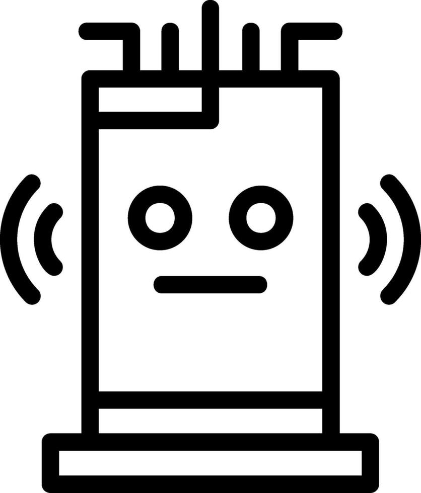 inteligente assistente linea icona vettore