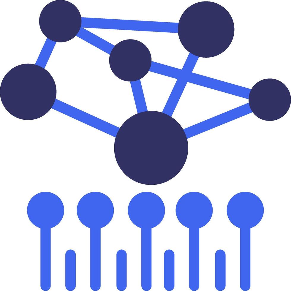 bioinformatica solido Due colore icona vettore