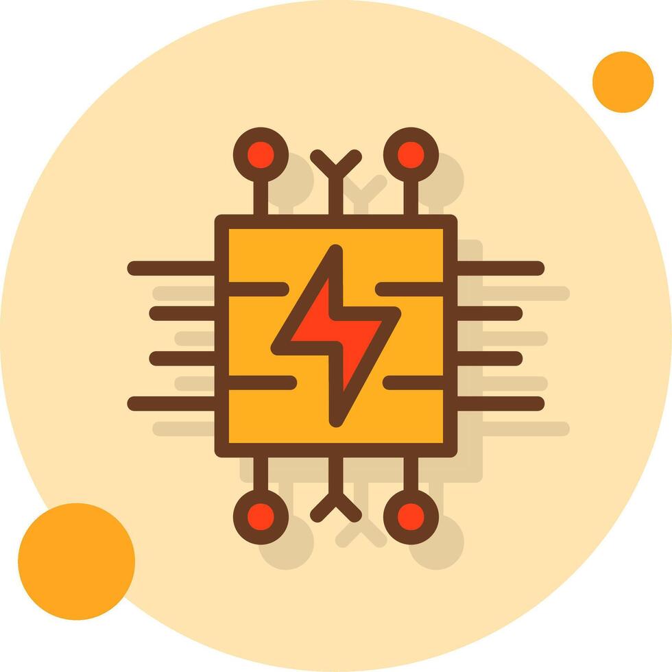 inteligente energia pieno ombra cerchio icona vettore