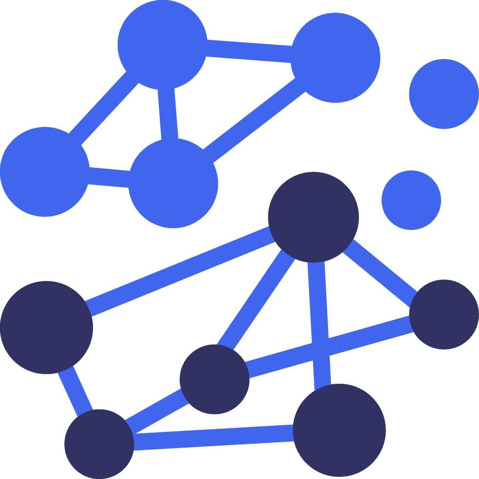sciame intelligenza solido Due colore icona vettore
