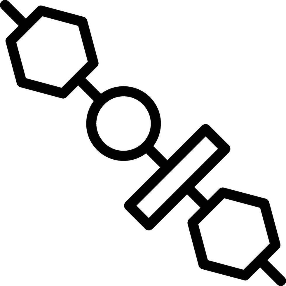spiedo linea icona vettore