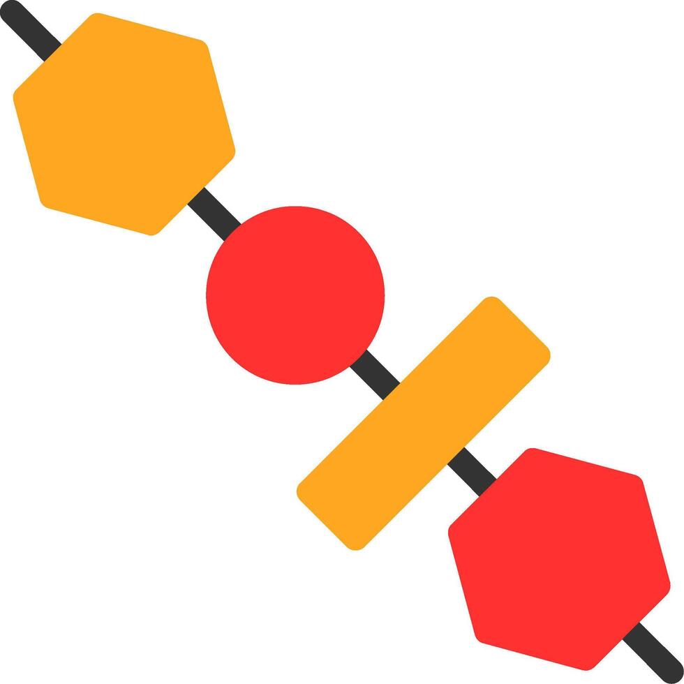 icona piatta spiedo vettore