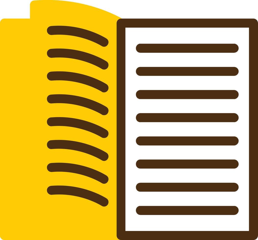 Aperto libro giallo lieanr cerchio icona vettore