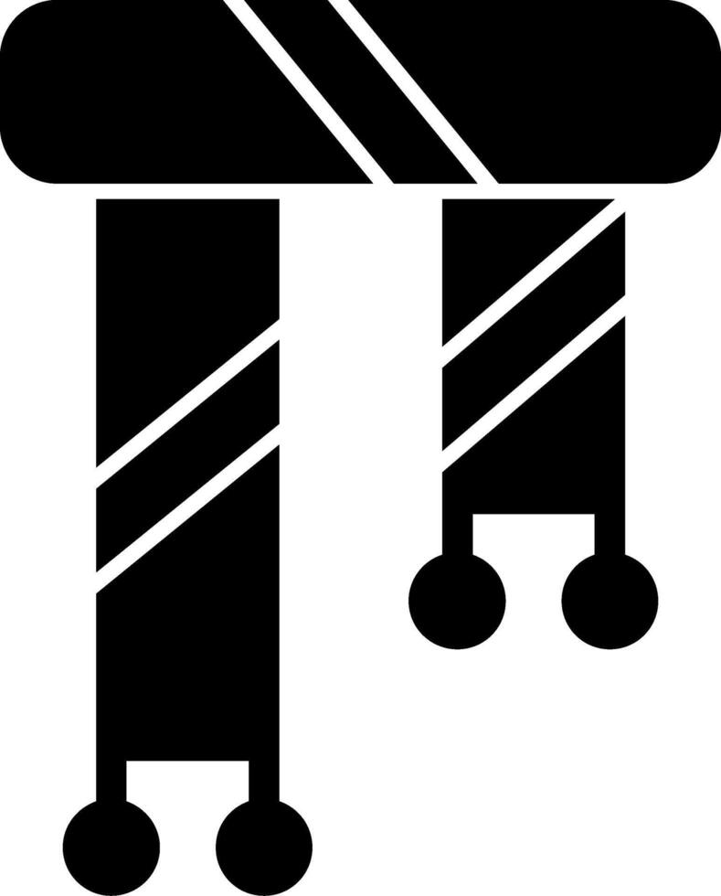 icona del glifo della sciarpa vettore