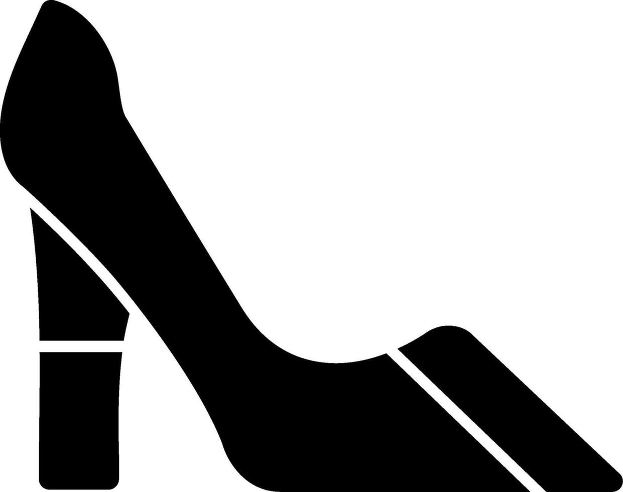 icona del glifo con tacco alto vettore