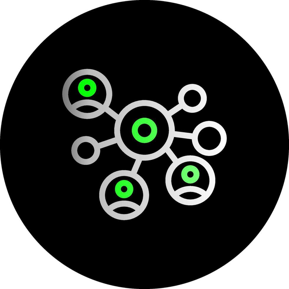 networking cerchio di persone doppio pendenza cerchio icona vettore