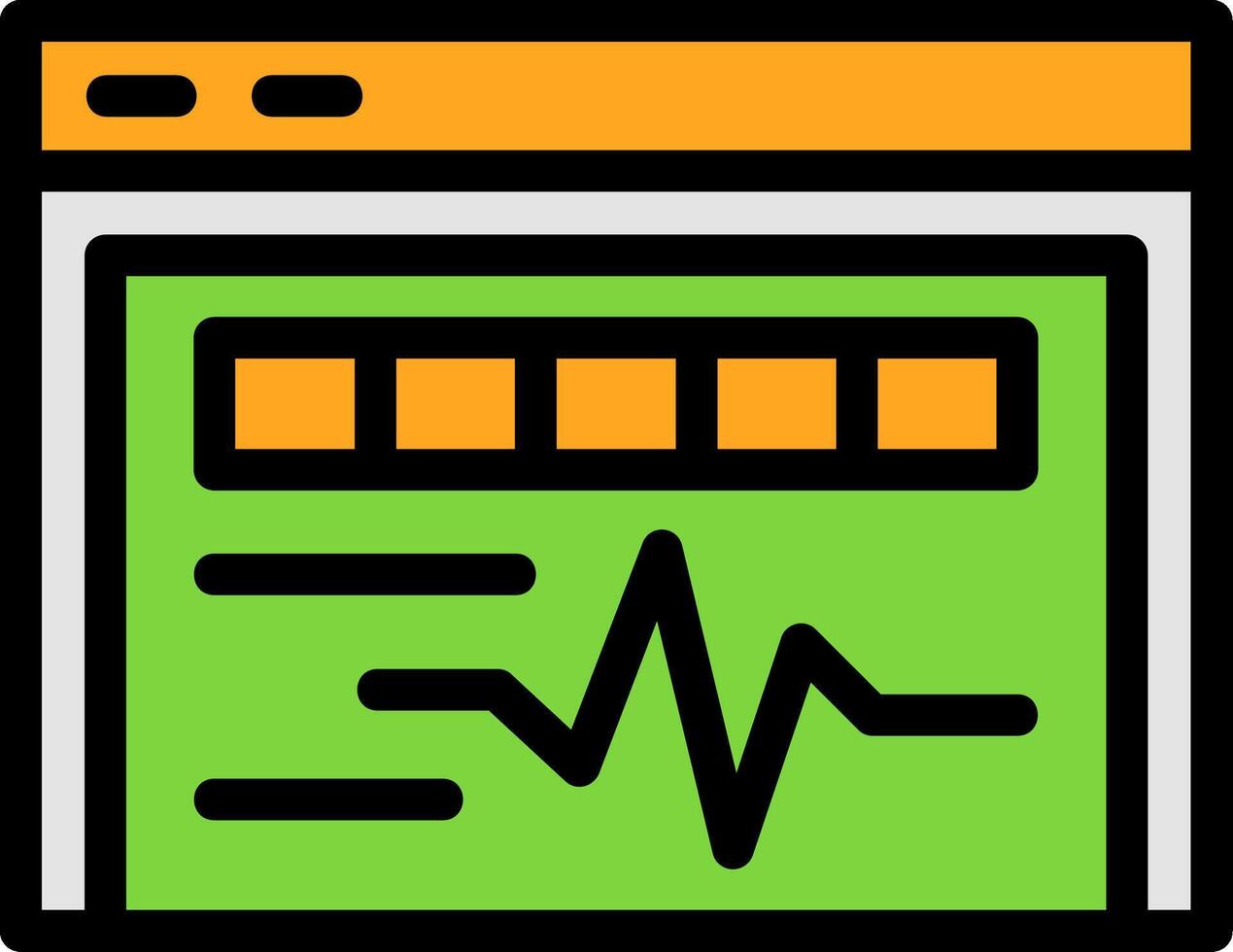 asso pulse linea pieno icona vettore