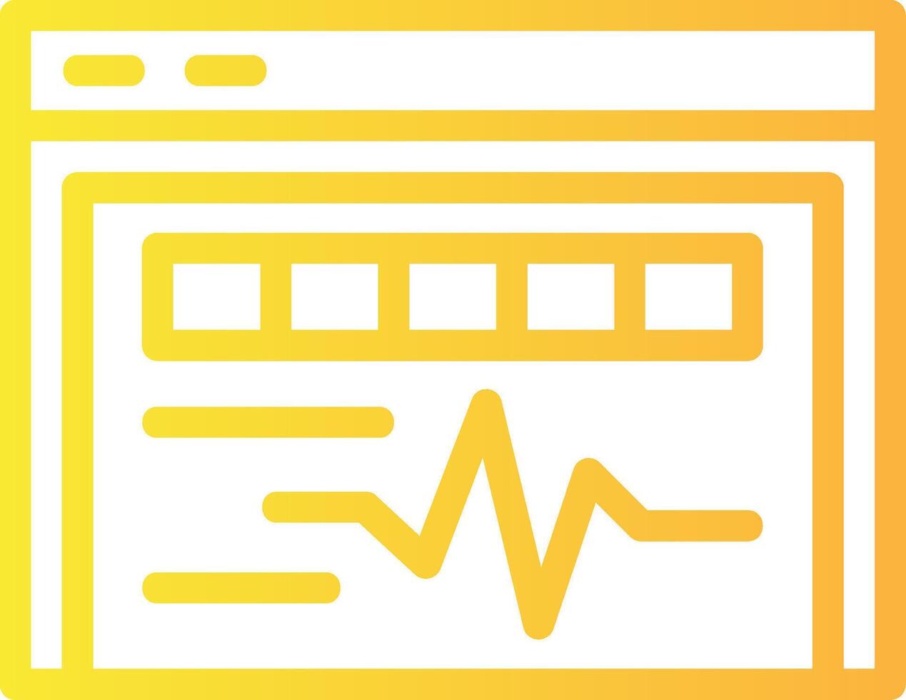 asso pulse lineare pendenza icona vettore