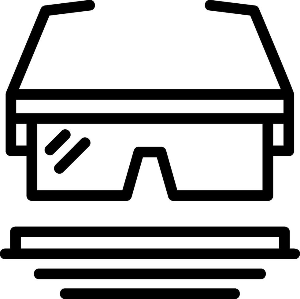 sicurezza occhiali linea icona vettore