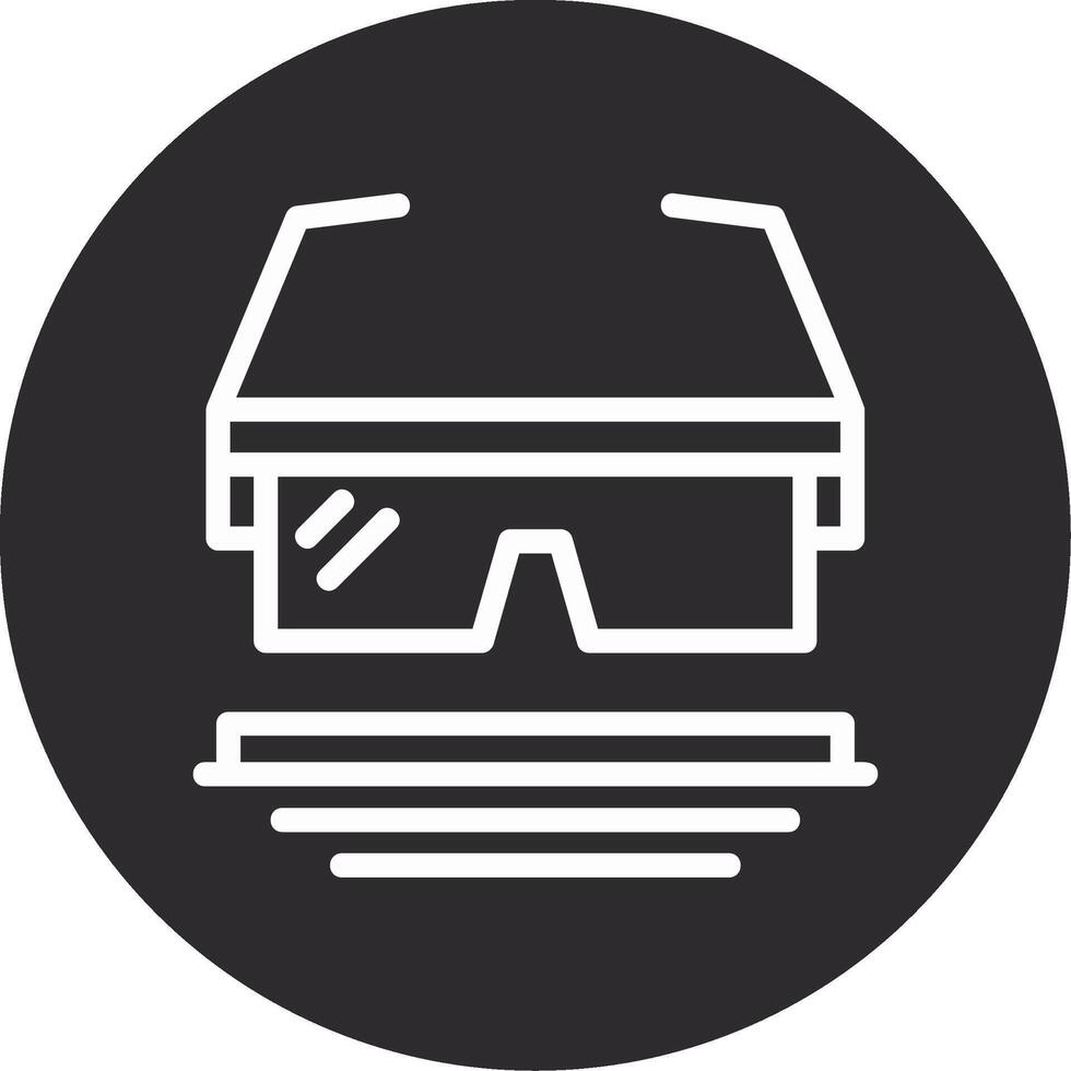 sicurezza occhiali rovesciato icona vettore