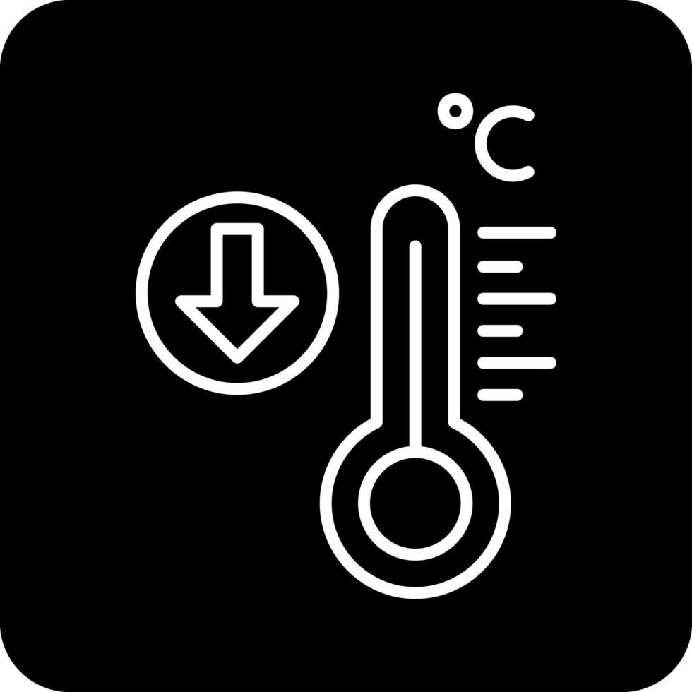 Basso temperatura vettore icona