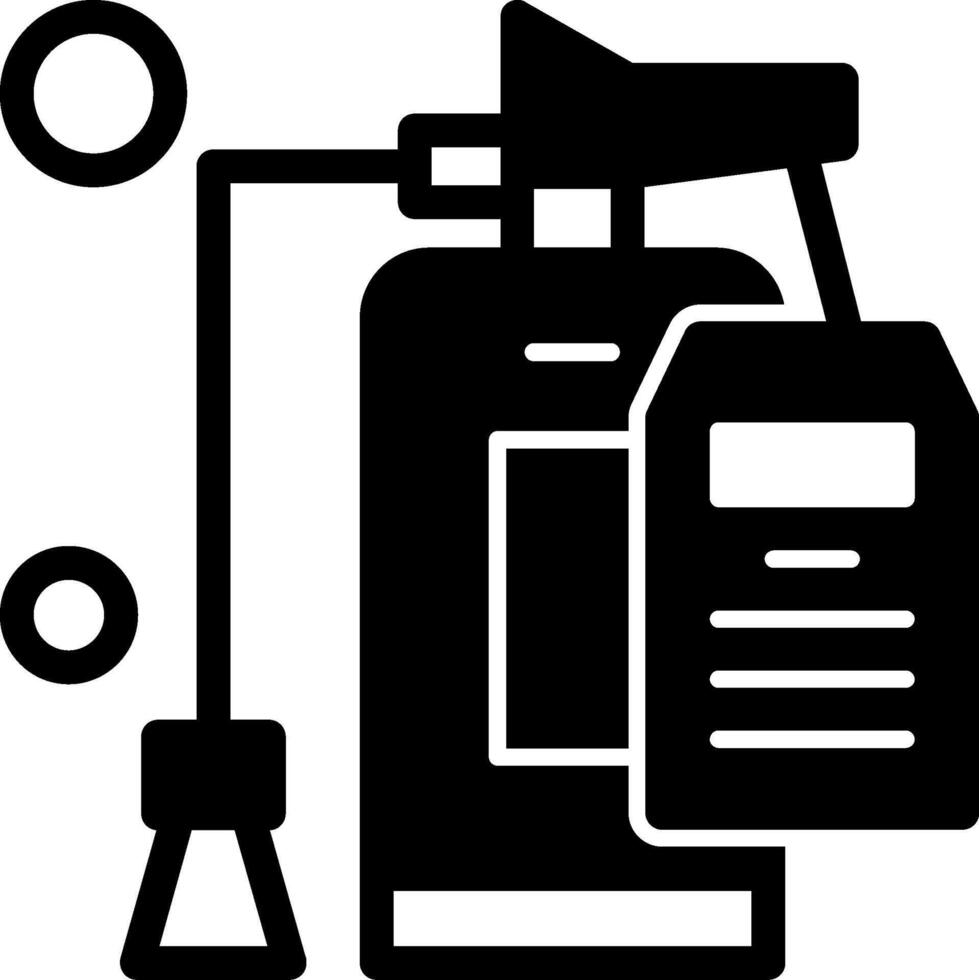 fuoco estintore ispezione glifo icona vettore