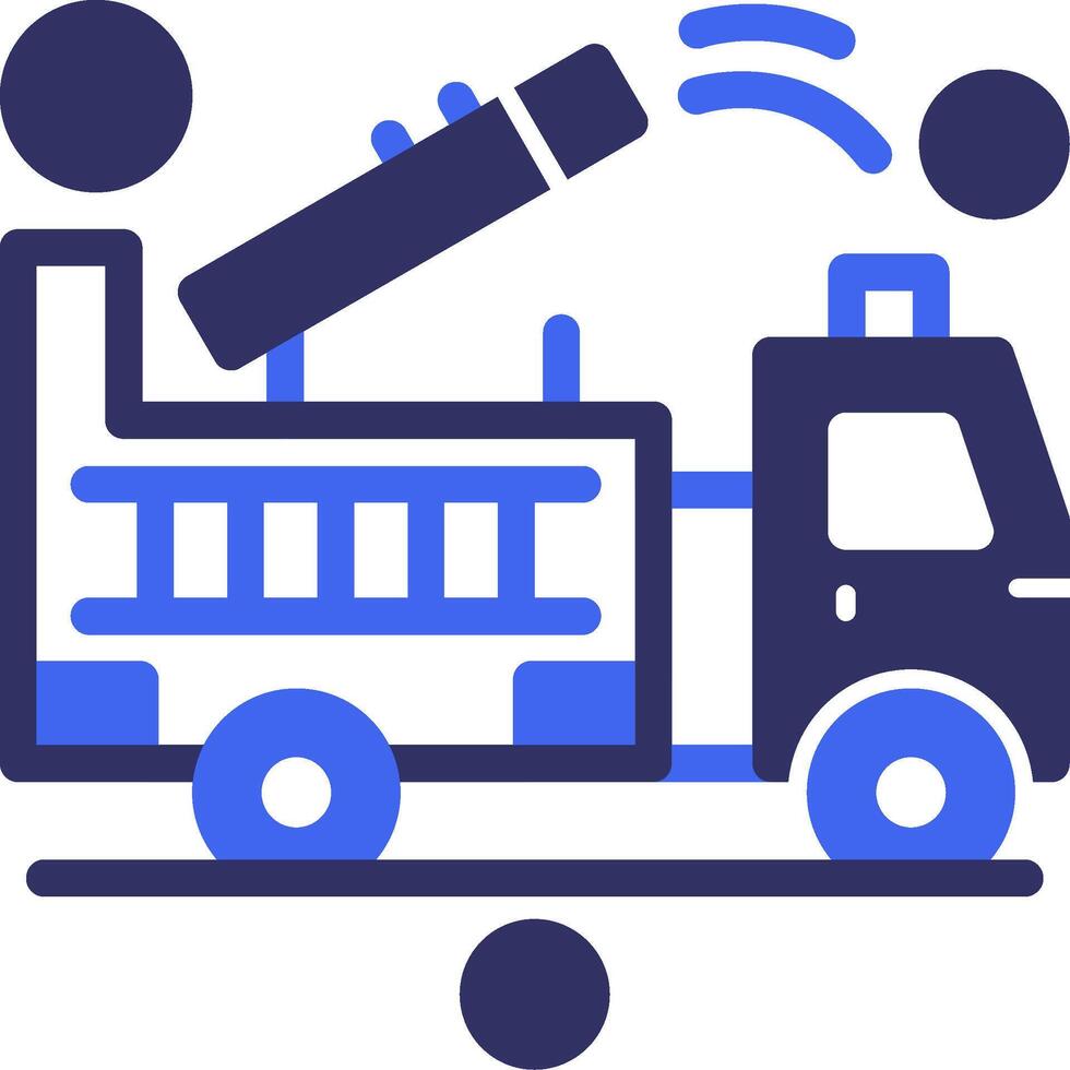 fuoco camion tenere sotto controllo solido Due colore icona vettore