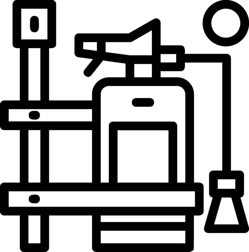 fuoco estintore supporto linea icona vettore