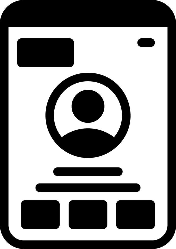 icona del glifo del profilo vettore