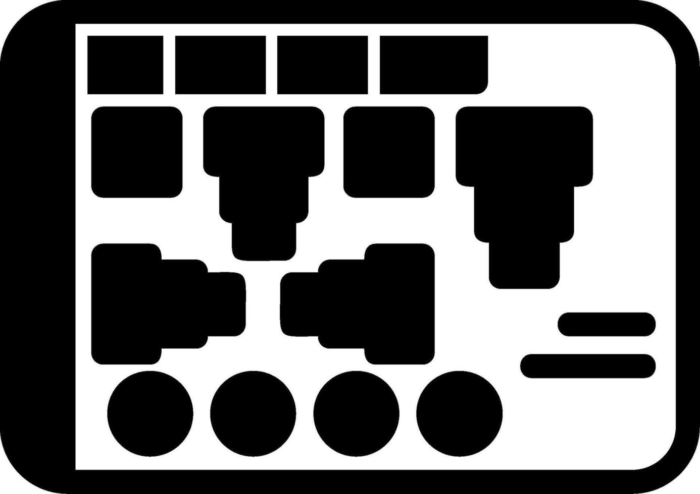 icona del glifo della stampante vettore