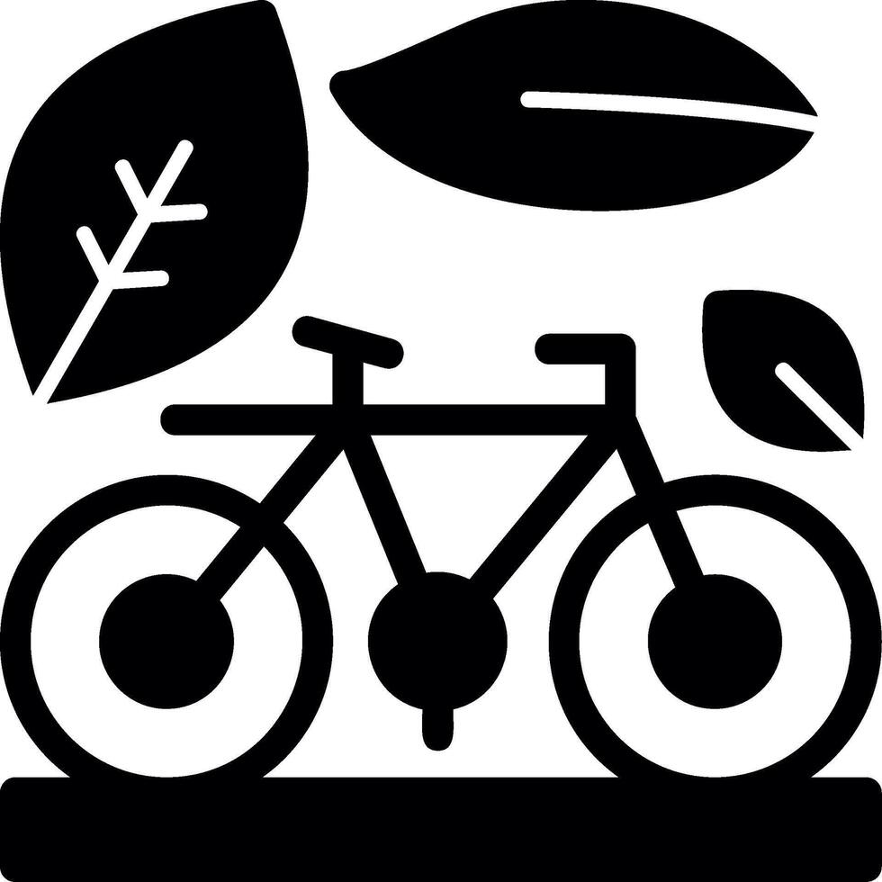 icona del glifo della bicicletta vettore