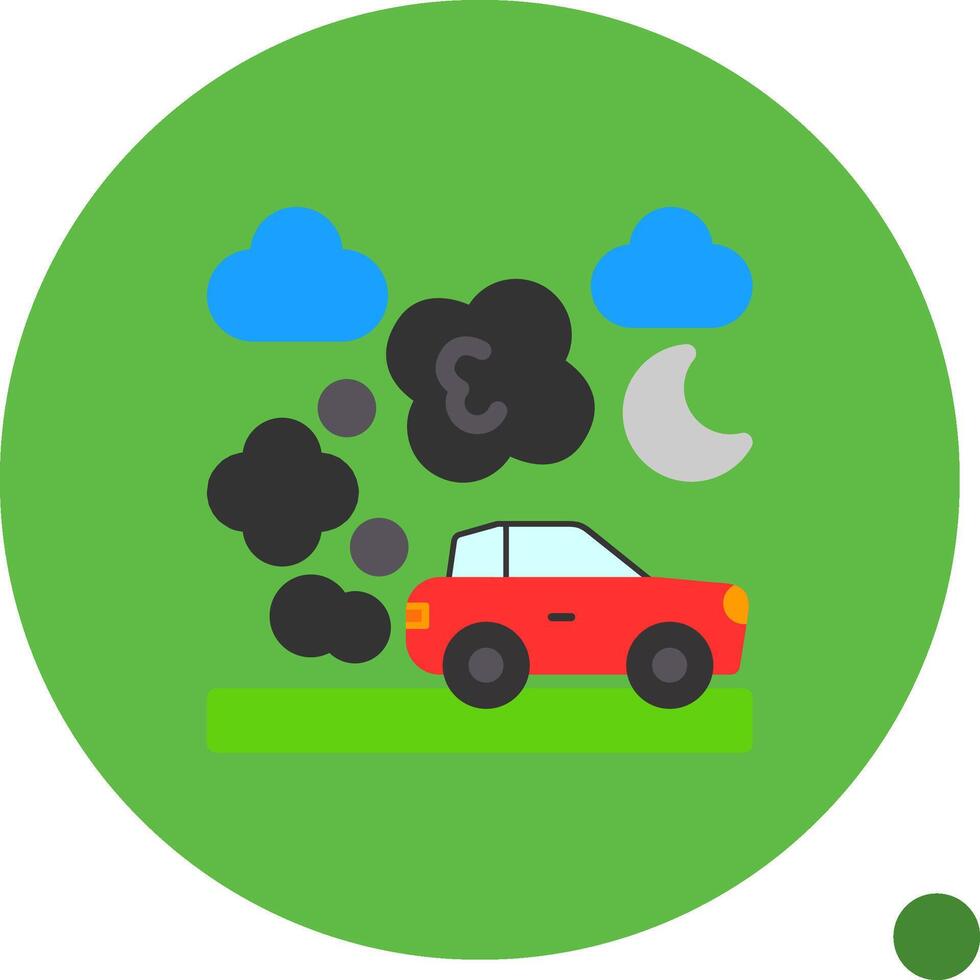 inquinamento piatto ombra icona vettore