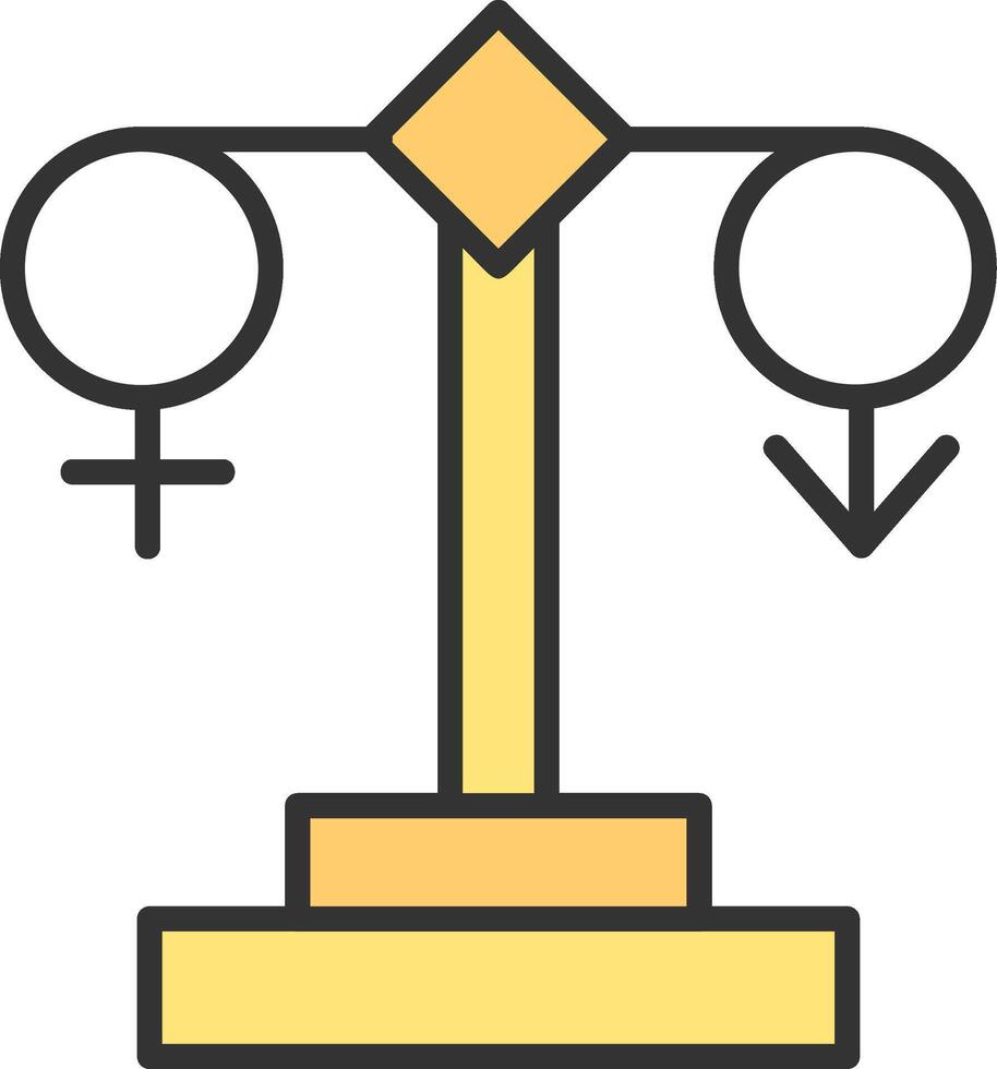 Genere uguaglianza vettore icona