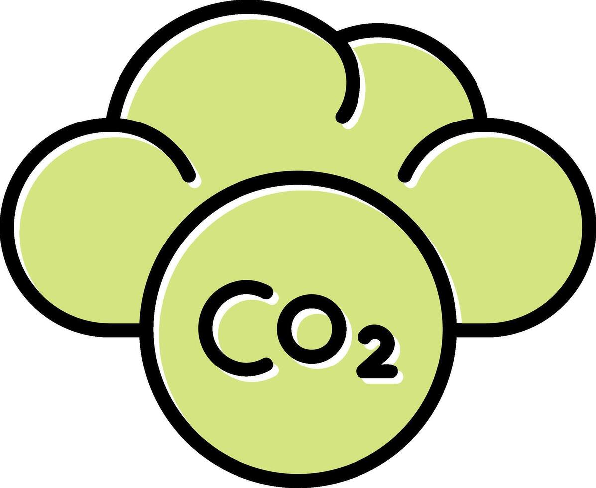 co2 vettore icona